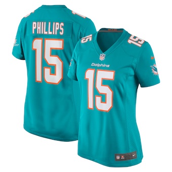 womens nike jaelan phillips aqua miami dolphins game player 